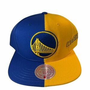 Golden State Warriors Mitchell & Ness blue and yellow snapback